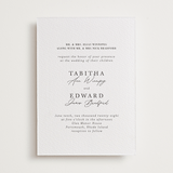 "modern classic" - Letterpress Wedding Invitations in Soft Black by Tamara Hilje - Front