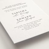 "modern classic" - Letterpress Wedding Invitations in Soft Black by Tamara Hilje - Detail