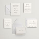 "modern classic" - Letterpress Wedding Invitations in Soft Black by Tamara Hilje - Invitation Suite