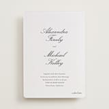 "Finely" - Letterpress Wedding Invitations in Soft Black by Ani Somi - Front