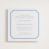 "Danbury" - Letterpress Wedding Invitations in Sky Blue by Megan Davis - Front