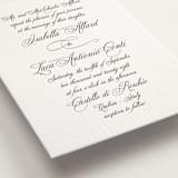 "palazzo" - Letterpress Wedding Invitations in Soft Black by Benita Crandall - Detail