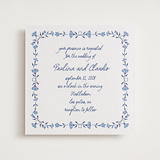 "Talavera" - Letterpress Wedding Invitations in Lapis by Tamara Hilje - Front