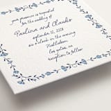 "Talavera" - Letterpress Wedding Invitations in Lapis by Tamara Hilje - Detail