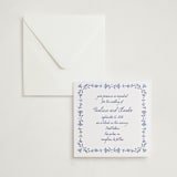 "Talavera" - Letterpress Wedding Invitations in Lapis by Tamara Hilje - Invitation with Envelope
