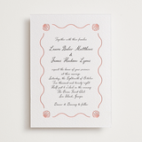 "Ocean Love" - Letterpress Wedding Invitations in Peach by Alston Foster - Front