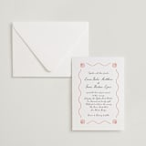 "Ocean Love" - Letterpress Wedding Invitations in Peach by Alston Foster - Invitation with Envelope