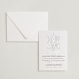 "Classically" - Letterpress Wedding Invitations in Soft Black by Jenna Holcomb - Invitation with Envelope