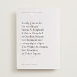 "Westin" - Letterpress Wedding Invitations in Soft Black by Hudson meet Rose - Front