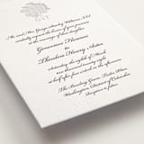 "Astor Elegance" - Letterpress Wedding Invitations in Midnight by Clover and Lamb - Detail
