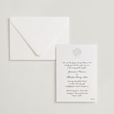 "Astor Elegance" - Letterpress Wedding Invitations in Midnight by Clover and Lamb - Invitation with Envelope