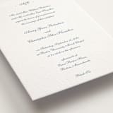 "Villa" - Letterpress Wedding Invitations in Provincial Blue by Blustery August - Detail