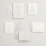 "Villa" - Letterpress Wedding Invitations in Provincial Blue by Blustery August - Invitation Suite
