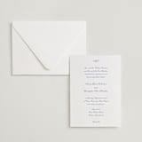 "Villa" - Letterpress Wedding Invitations in Provincial Blue by Blustery August - Invitation with Envelope