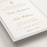 "Calia " - Letterpress Wedding Invitations in Avocado by Ani Somi - Detail