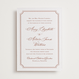 "Avery" - Letterpress Wedding Invitations in Dusty Rose by Jennifer Postorino - Front