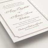 "Avery" - Letterpress Wedding Invitations in Dusty Rose by Jennifer Postorino - Detail