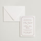 "Avery" - Letterpress Wedding Invitations in Dusty Rose by Jennifer Postorino - Invitation with Envelope