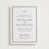 "Timeless Together" - Letterpress Wedding Invitations in Soft Black by Carolyn MacLaren - Front