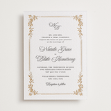 "Lake Como" - Letterpress Wedding Invitations in Faux Gold by Kate Ahn - Front