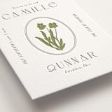 "la graine" - Letterpress Wedding Invitations in Burnt Sienna by Alaina Cherup - Detail