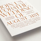 "Floral Emblem" - Letterpress Wedding Invitations in Pumpkin by Baumbirdy - Detail