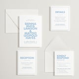 "Sienna" - Letterpress Wedding Invitations in Sky Blue by Ellen Schlegelmilch - Invitation Suite