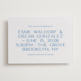 "Brooklyn" - Letterpress Wedding Invitations in Sapphire by Ellen Schlegelmilch - Front