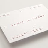 "Alaia" - Letterpress Wedding Invitations in Verona Sunset by Blustery August - Detail