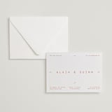 "Alaia" - Letterpress Wedding Invitations in Verona Sunset by Blustery August - Invitation with Envelope