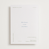 "Tuscany" - Letterpress Wedding Invitations in Sky Blue by Blustery August - Front