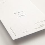 "Tuscany" - Letterpress Wedding Invitations in Sky Blue by Blustery August - Detail