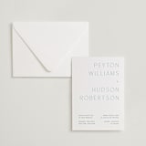 "Juniper" - Letterpress Wedding Invitations in Turquoise by Blustery August - Invitation with Envelope