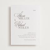 "Sibonie" - Letterpress Wedding Invitations in Coffee by Melanie Kosuge - Front