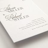 "Sibonie" - Letterpress Wedding Invitations in Coffee by Melanie Kosuge - Detail