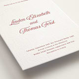 "Ritzy" - Letterpress Wedding Invitations in Scarlet by Nicoletta Savod - Detail