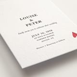 "Red Hearts" - Letterpress Wedding Invitations in Scarlet by Helena Vitto - Detail