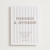 "Stripes" - Letterpress Wedding Invitations in Burnt Sienna by Kelly Watkins - Front