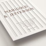 "Stripes" - Letterpress Wedding Invitations in Burnt Sienna by Kelly Watkins - Detail