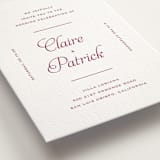 "Modernne" - Letterpress Wedding Invitations in Merlot by Carolyn MacLaren - Detail
