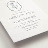 "Flora Arch" - Letterpress Wedding Invitations in Provincial Blue by Baumbirdy - Detail