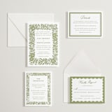 "Ethereal gardens" - Letterpress Wedding Invitations in Pistachio by Sarah Knight - Invitation Suite