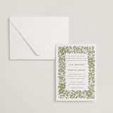"Ethereal gardens" - Letterpress Wedding Invitations in Pistachio by Sarah Knight - Invitation with Envelope