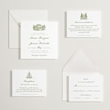 "Villa" - Letterpress Wedding Invitations in Pistachio by Maja Cunningham - Invitation Suite