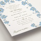 "Anemones" - Letterpress Wedding Invitations in Sky Blue by letterfix - Detail