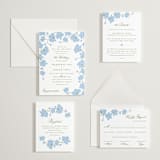"Anemones" - Letterpress Wedding Invitations in Sky Blue by letterfix - Invitation Suite