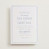 "Hamptons" - Letterpress Wedding Invitations in Sky Blue by Hudson meet Rose - Front