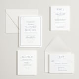 "Hamptons" - Letterpress Wedding Invitations in Sky Blue by Hudson meet Rose - Invitation Suite