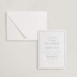 "Hamptons" - Letterpress Wedding Invitations in Sky Blue by Hudson meet Rose - Invitation with Envelope