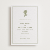 "wedding bouquet" - Letterpress Wedding Invitations in Pistachio by Lori Wemple - Front